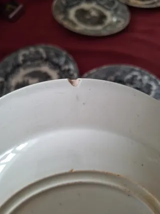 3 Platos Postre La Cartuja S.XIX