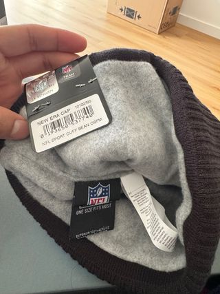 Gorro New Era Raiders Negro y Gris