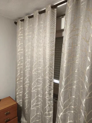 Cortina con Barra Madera 260x230cm