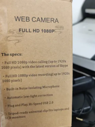 Webcam HD 1080p Negra