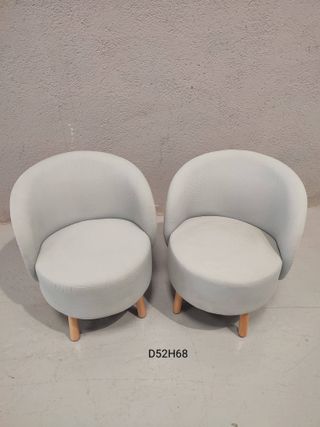 2 Butacas de tela y madera