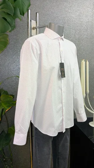 Camisa cuello italiano puño francés Milano hombre