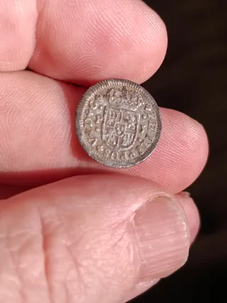 Lote 2 Monedas: Medio Real y Dos Reales