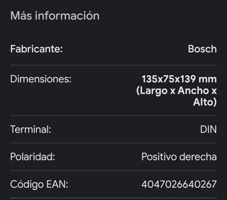 Batería Bosch FA128 AGM Nueva