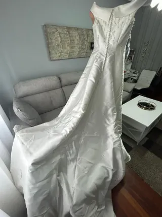 Vestido de Novia Blanco con Pedrería