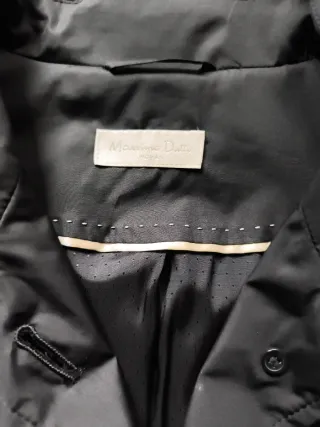 Gabardina Massimo Dutti Mujer Negra.