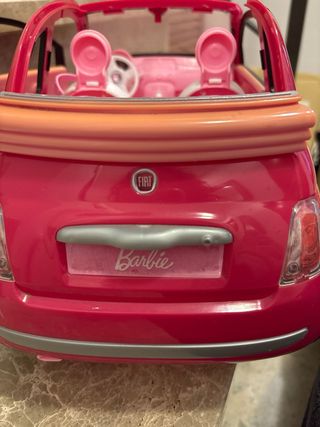 Coche Barbie Fiat 500 Rosa