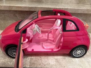 Coche Barbie Fiat 500 Rosa