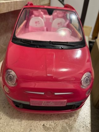 Coche Barbie Fiat 500 Rosa
