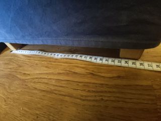 2 pufs de tela Ikea. Gris oscuro.