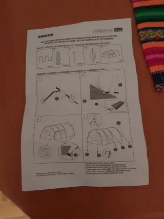 Tienda campaña 6 personas sin barras de montaje.