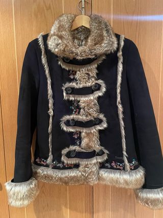 Chaqueta Desigual Piel Sintética Negra