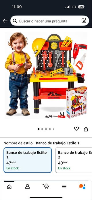 Banco de trabajo infantil