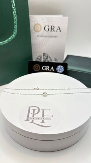 Collana punto luce Diamante Moissanite Argento