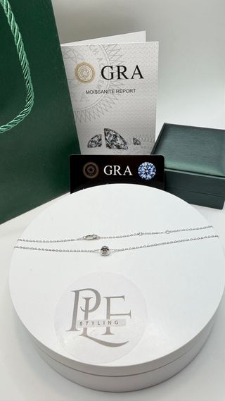 Collana punto luce Diamante Moissanite Argento