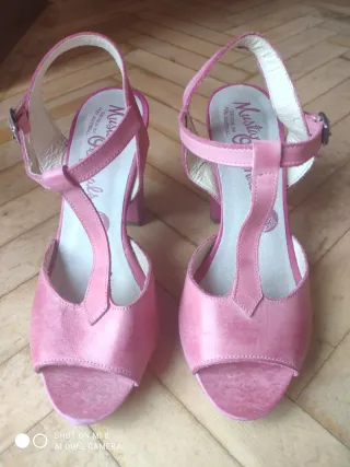 Sandalias Mustang Originales Rosas Tacon