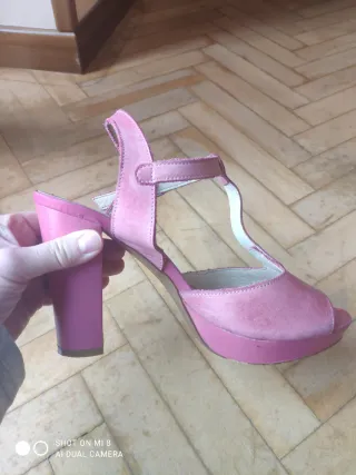 Sandalias Mustang Originales Rosas Tacon