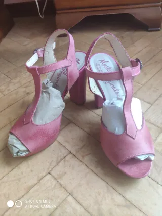 Sandalias Mustang Originales Rosas Tacon