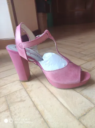 Sandalias Mustang Originales Rosas Tacon