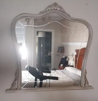 Espejo de pared restaurado madera