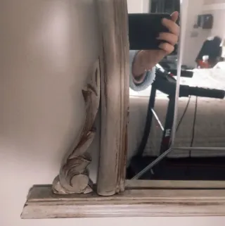 Espejo de pared restaurado madera