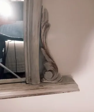 Espejo de pared restaurado madera