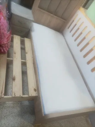 Cama individual de 90 con cabecero