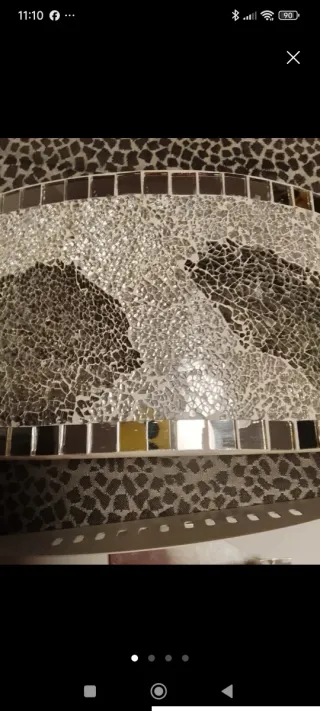 3 apliques plateados cristal y metal impecables