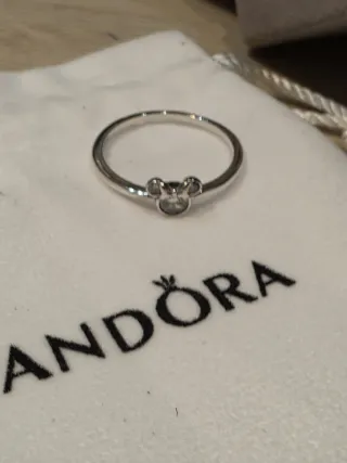 Anillo Pandora Disney Mickey Plata