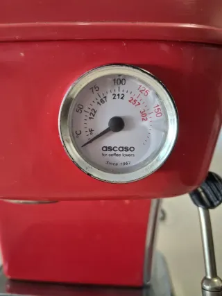 Cafetera Ascaso Dream Roja (thermoblock obstruido)