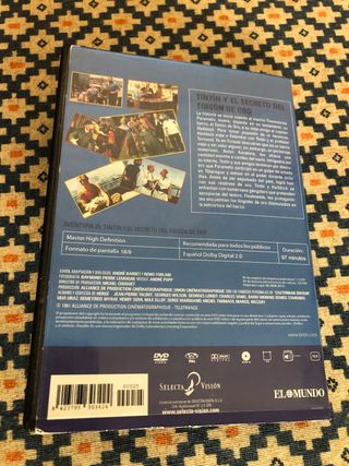 DVD Tintín y el Secreto del Toisón de Oro
