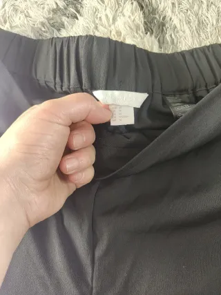 Pantalón ancho negro mujer