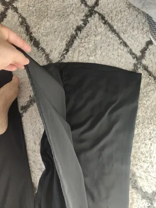 Pantalón ancho negro mujer