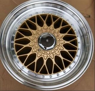 Kit 4 Llantas 17” tipo BBS RS Doradas 5x100/114