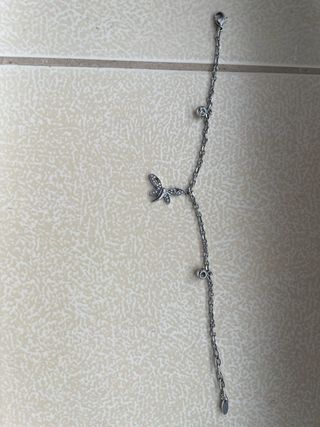 Pulsera Lotus Mariposa Brillante Plata