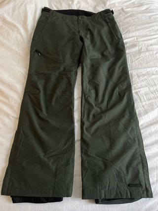 Pantalón de esquí/snowboard verde oscuro.