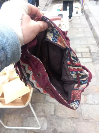 Bolso de tela multicolor