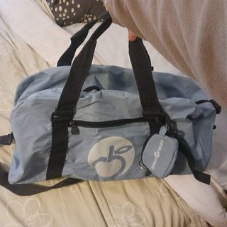 Borsa palestra azzurra con tasca portaoggetti