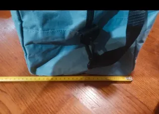 Borsa palestra azzurra con tasca portaoggetti