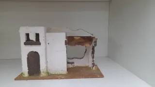 Casa beduinos de barro y madera. No es de playmobi