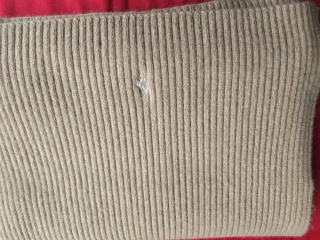 Bufanda beige de punto