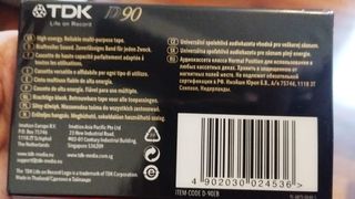 TDK D90 Audiocassetta Normal Position