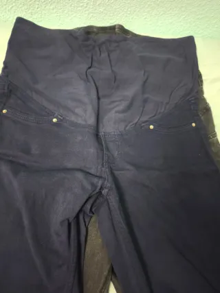 Pantalones vaqueros premamá 3 azules y 1 negro