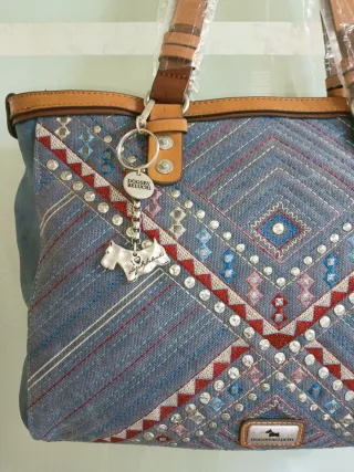 Bolso Tote Dogsbybeluchi Azul Multicolor