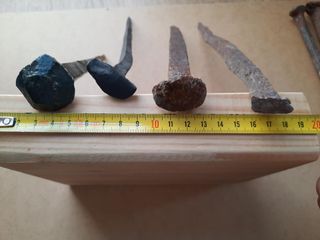 7 Clavos forja antiguos grandes entre 23-32 cm