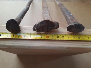 7 Clavos forja antiguos grandes entre 23-32 cm
