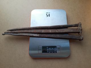 7 Clavos forja antiguos grandes entre 23-32 cm