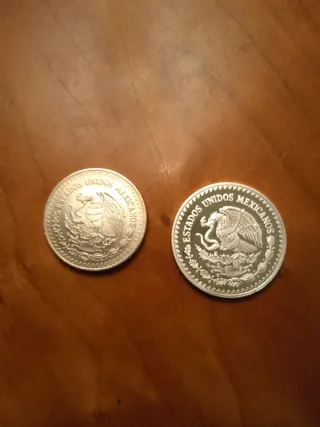 Lote 2 Monedas Plata Pura México 1/2 Onza