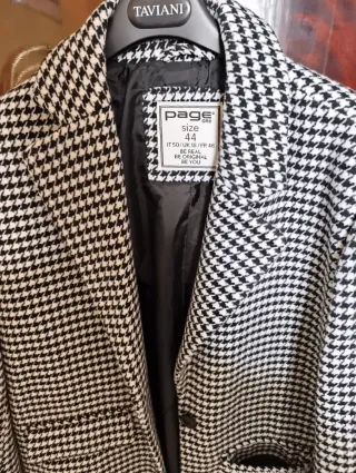 Cappottino Page One fantasia pied-de-poule