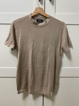 Camiseta Pull&Bear Hilo Beige Hombre